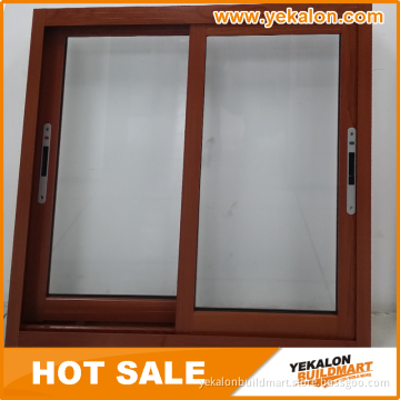 Hot Sale Red Sandalwood wood Grain Transfer Aluminum Sliding Window with Screen from China Supplier